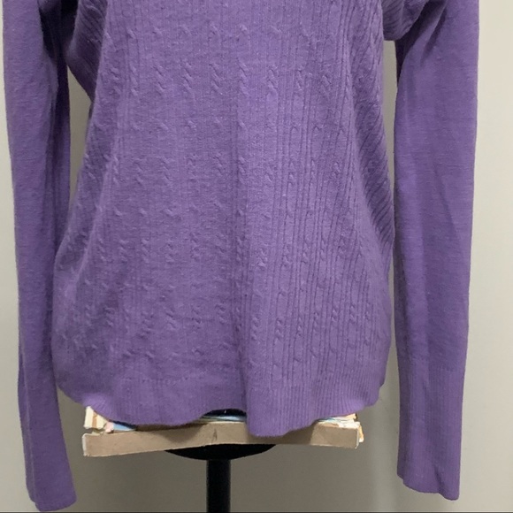 Jones Studio Nude Purple Cowl Neck 100% Acrylic Sweatshirt Sweater Top - Picture 3 of 10